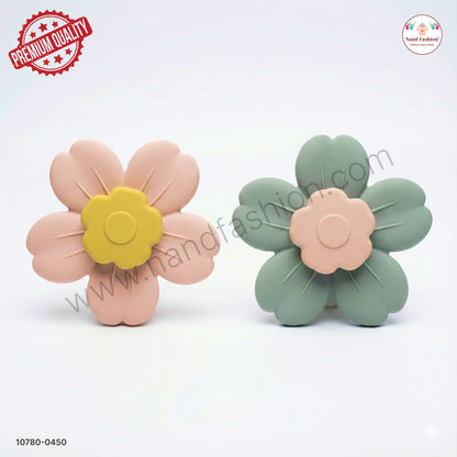 Flower-Shaped Silicone Baby Teether | Soft & Safe Teething Toy for Infants