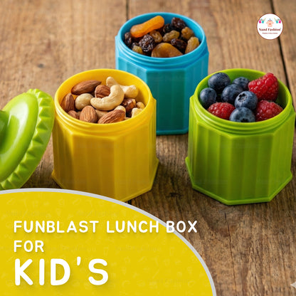 3-Layer Kids Snack Container | Stackable Portable Food Storage Box with Secure Lids