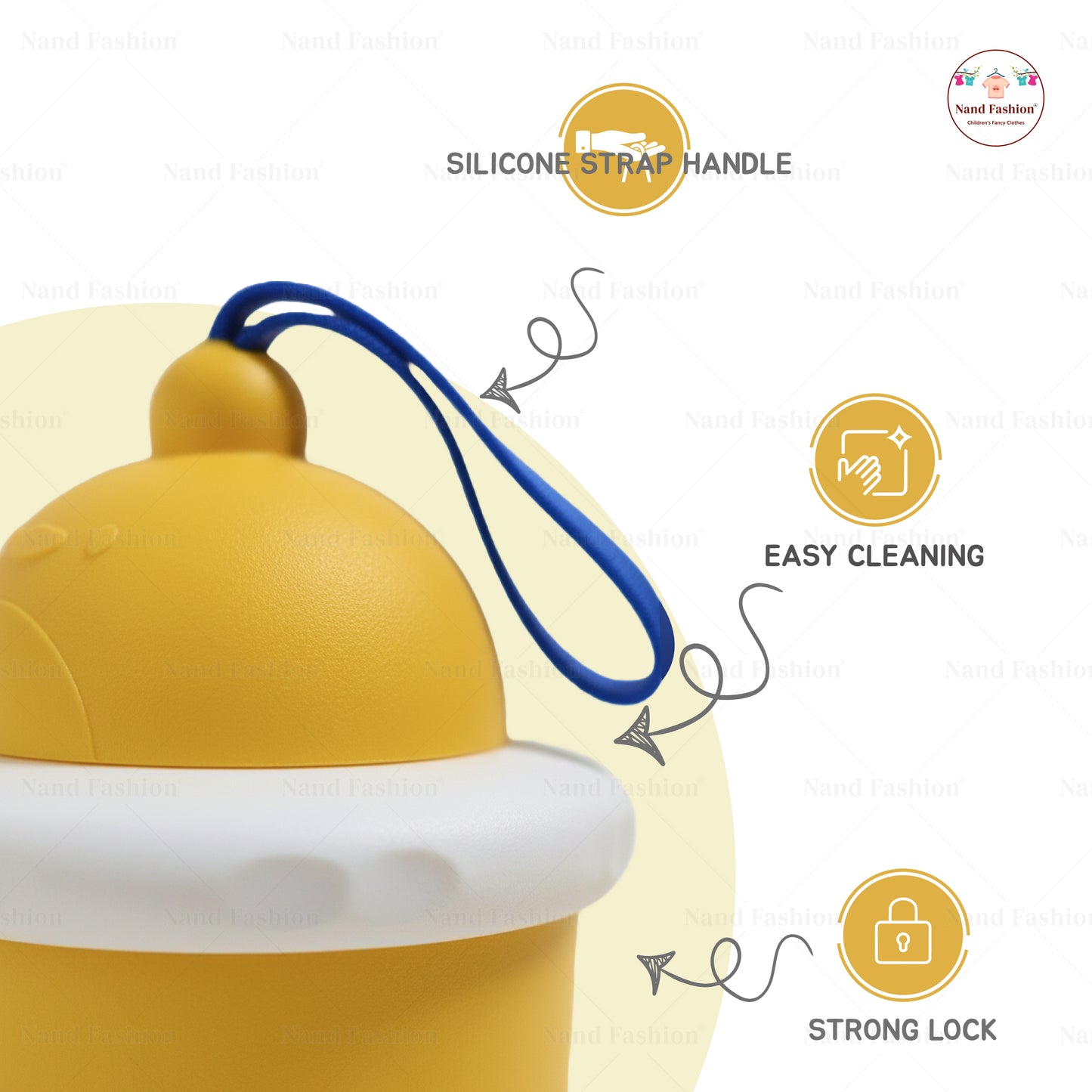 3-Layer Kids Snack Container with Carry Strap | Stackable Portable Food Storage Box