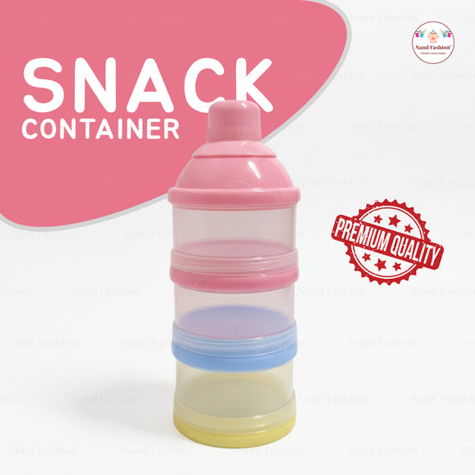 3-Layer Baby & Kids Snack Container | Stackable Portable Food Storage Box