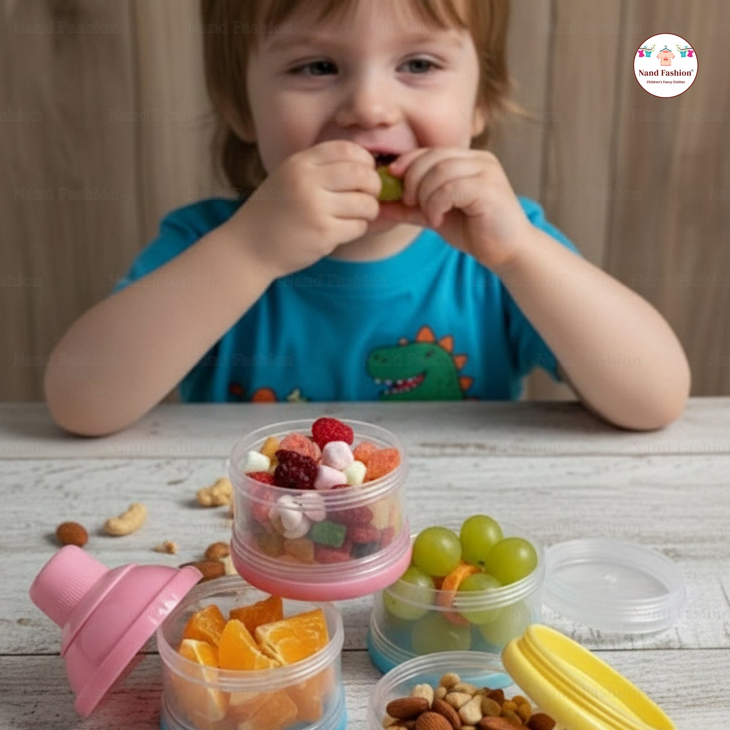 3-Layer Baby & Kids Snack Container | Stackable Portable Food Storage Box