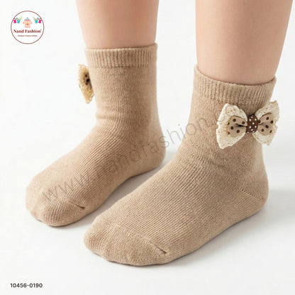 Kids Cotton Socks with Cute Bow