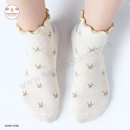 Kids Cotton Socks with Frill Border