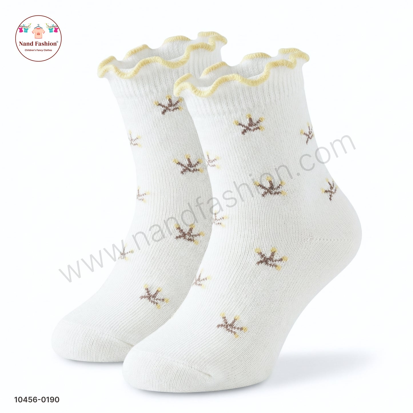 Kids Cotton Socks with Frill Border