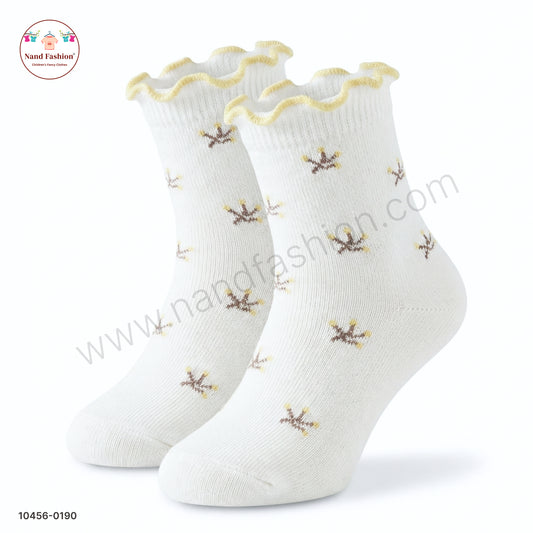 Kids Cotton Socks with Frill Border