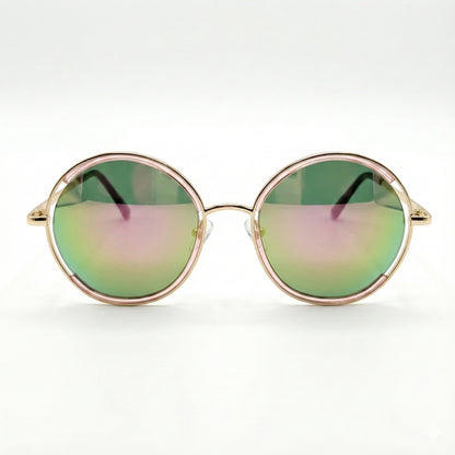 Trendy Round Women Sunglasses | Mirror Lens & UV Protection Goggles