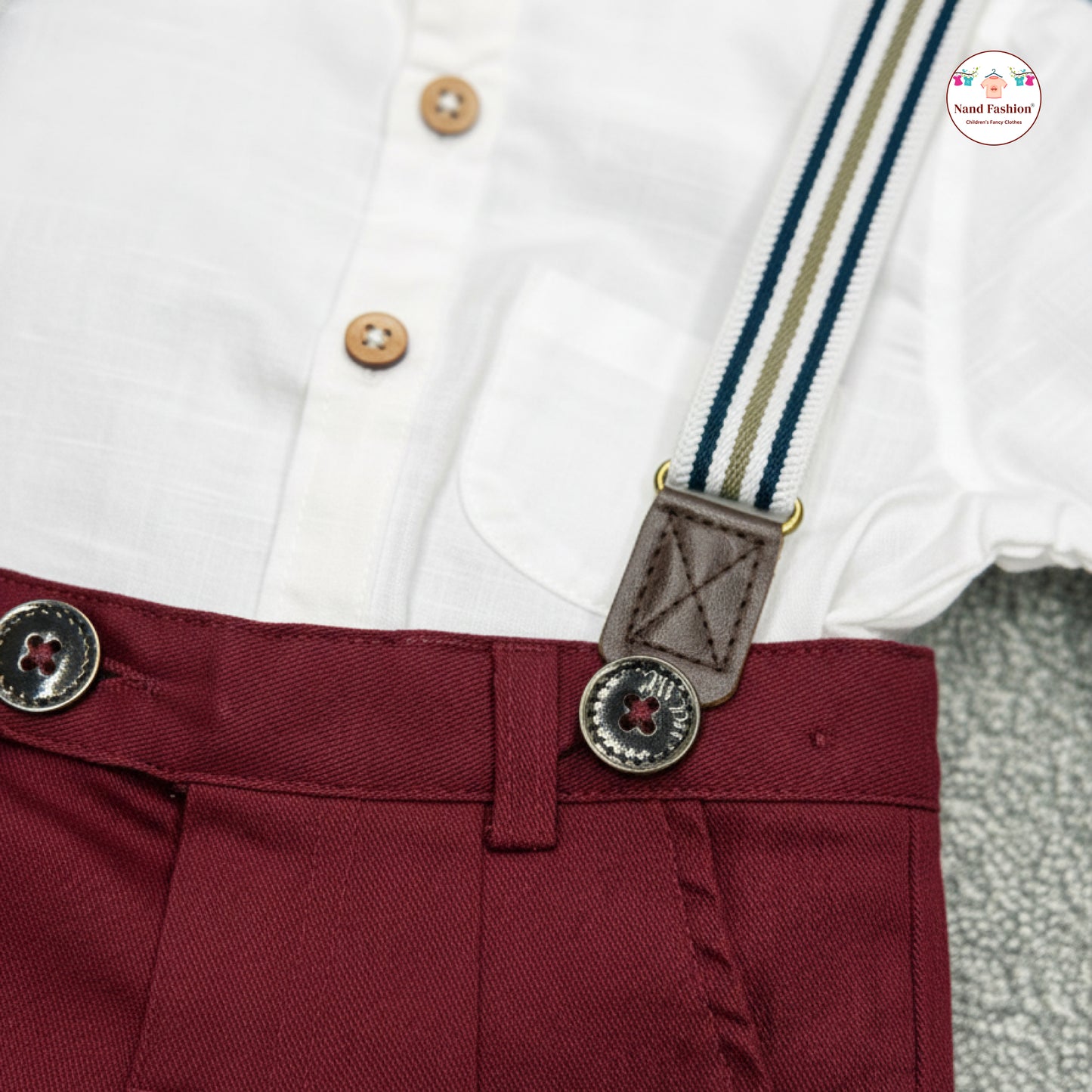 Kids Suspenders Pair With Cotton Fabrics