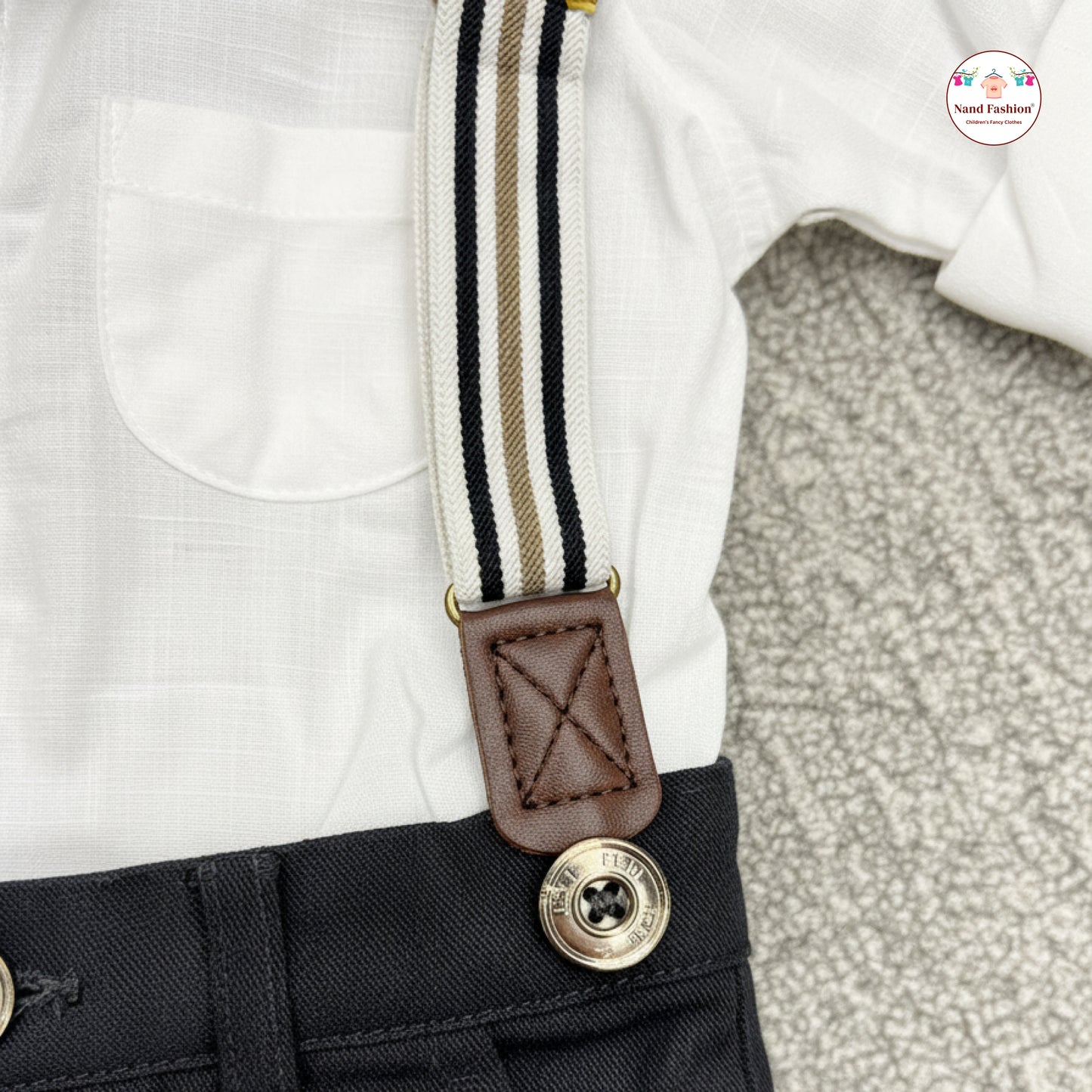 Kids Suspenders Pair With Cotton Fabrics