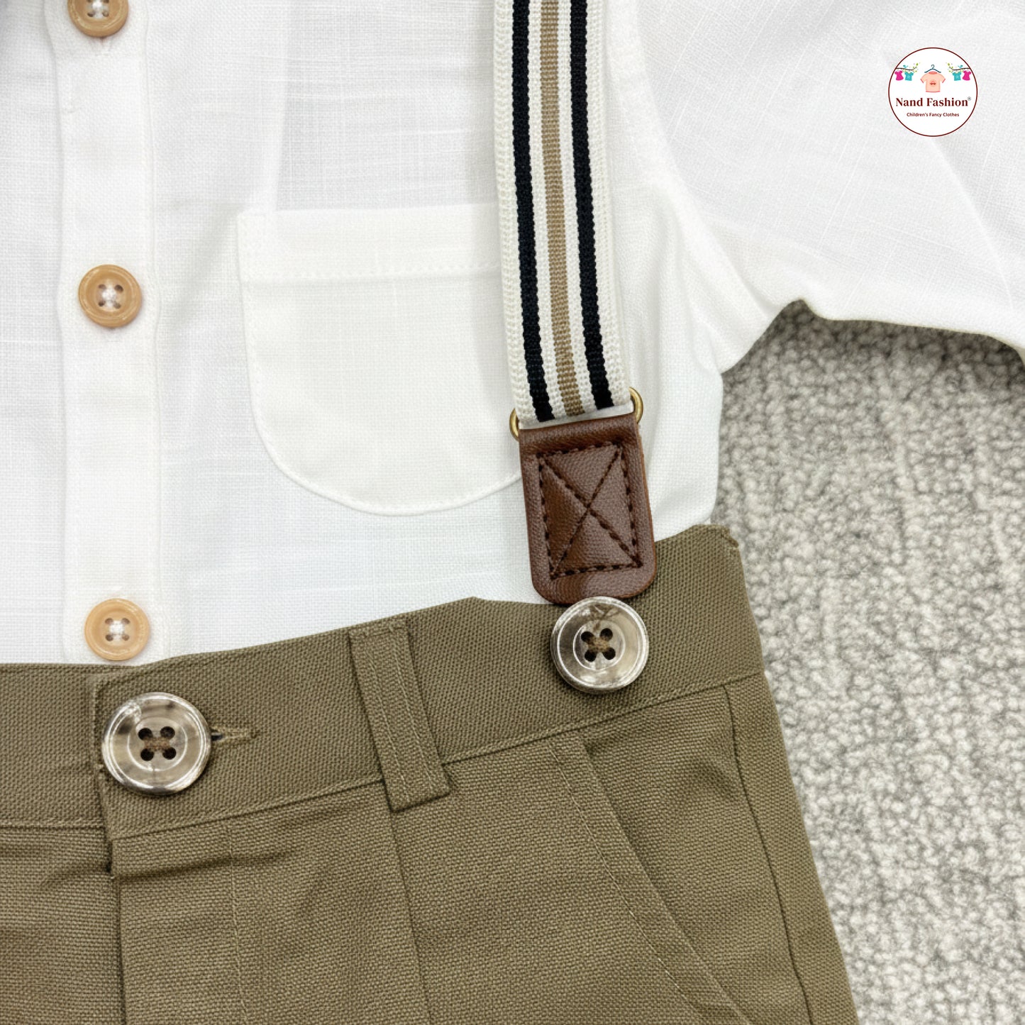 Kids Suspenders Pair With Cotton Fabrics