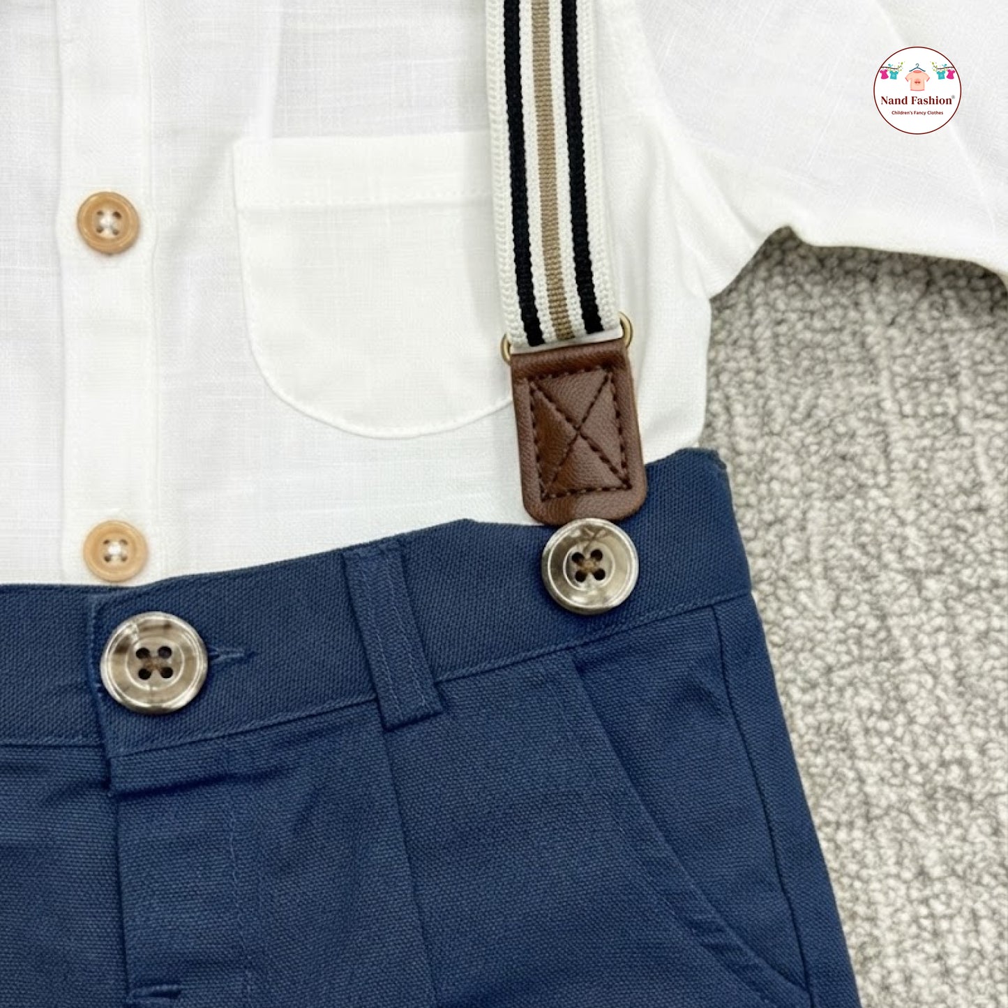 Kids Suspenders Pair With Cotton Fabrics