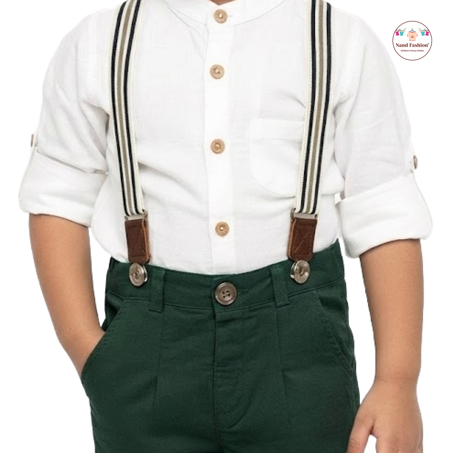 Kids Suspenders Pair With Cotton Fabrics