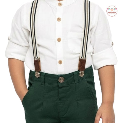 Kids Suspenders Pair With Cotton Fabrics