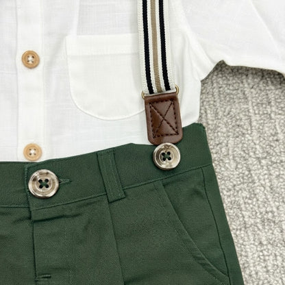 Kids Suspenders Pair With Cotton Fabrics