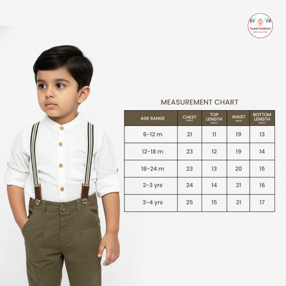Kids Suspenders Pair With Cotton Fabrics