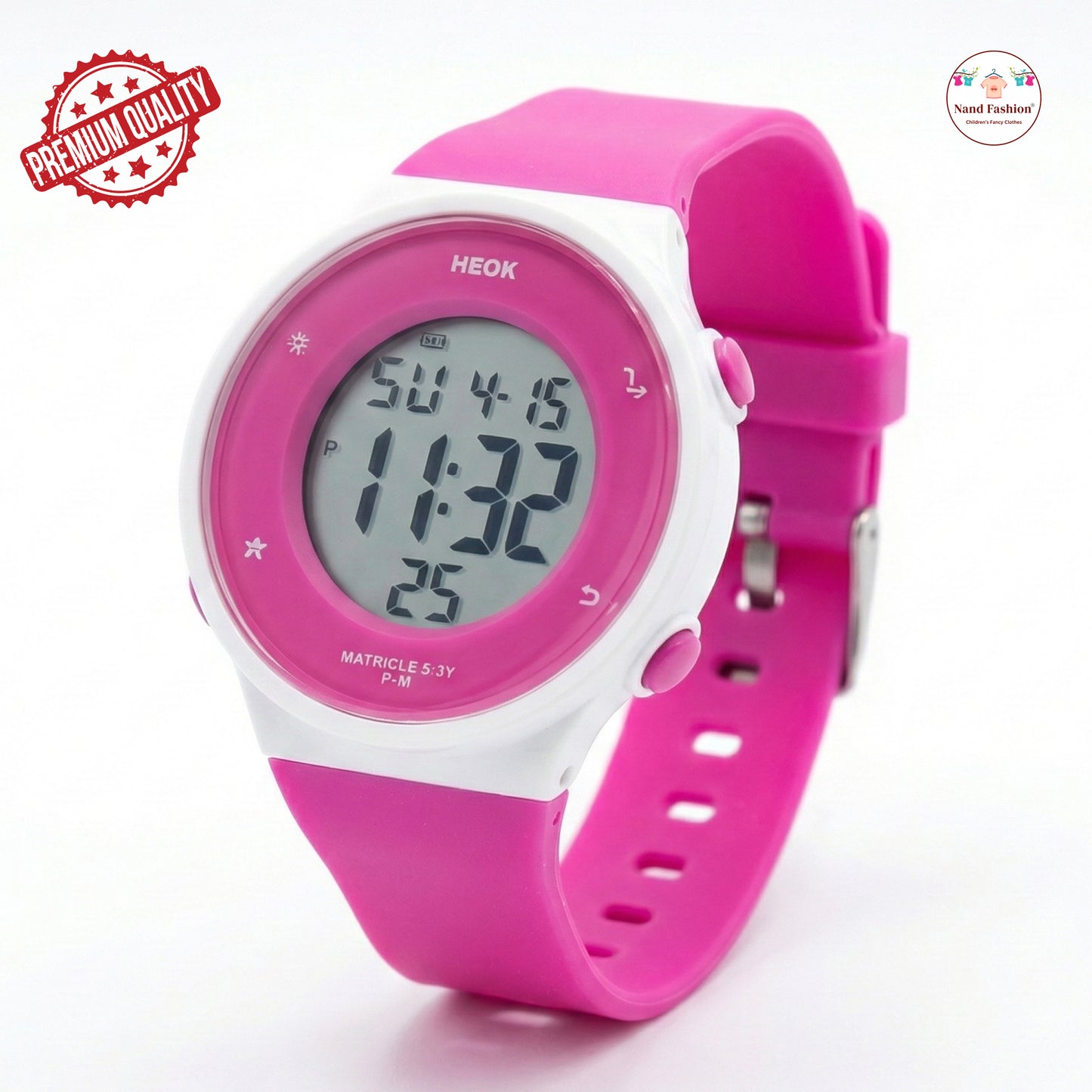 Kids Digital Sports Watch | Black Waterproof LED Watch | Soft Silicone Strap | Multi-Function Display