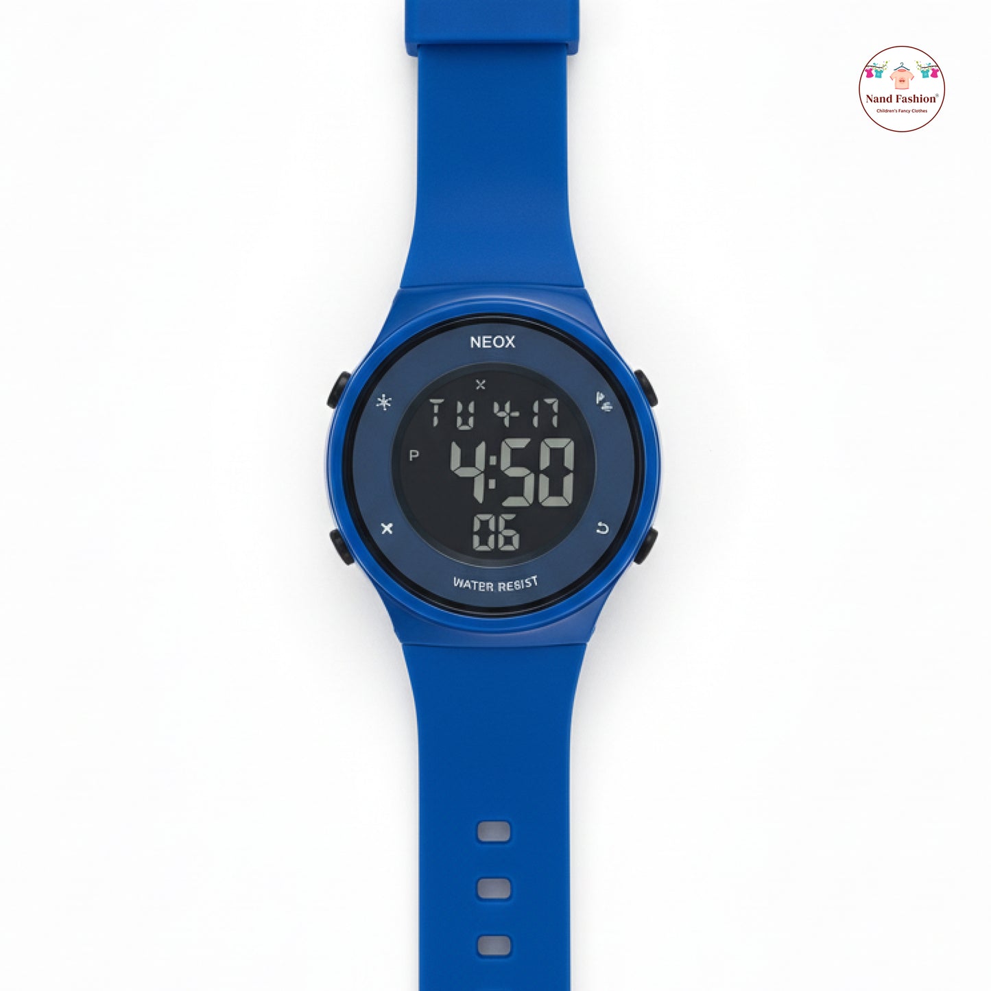 Kids Digital Sports Watch | Black Waterproof LED Watch | Soft Silicone Strap | Multi-Function Display