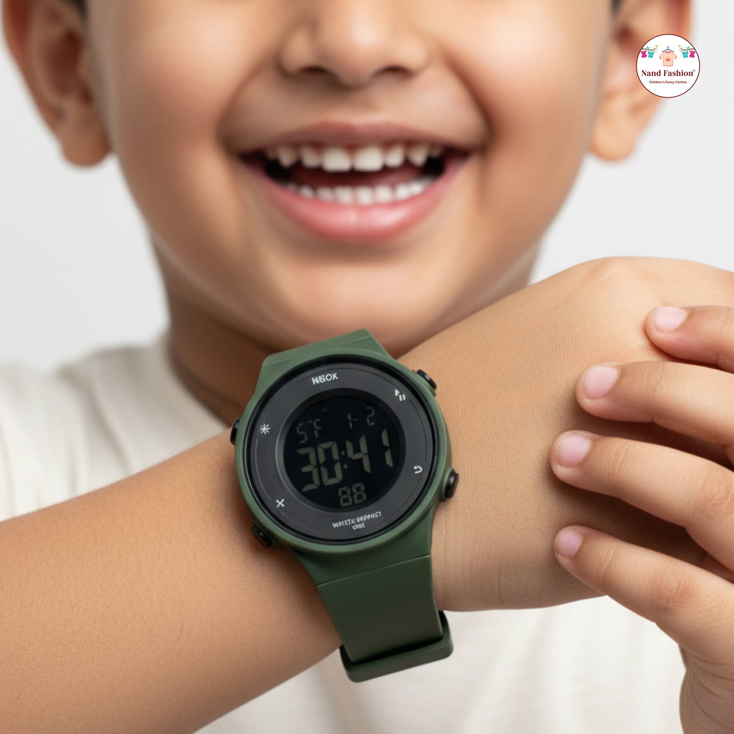 Kids Digital Sports Watch | Black Waterproof LED Watch | Soft Silicone Strap | Multi-Function Display