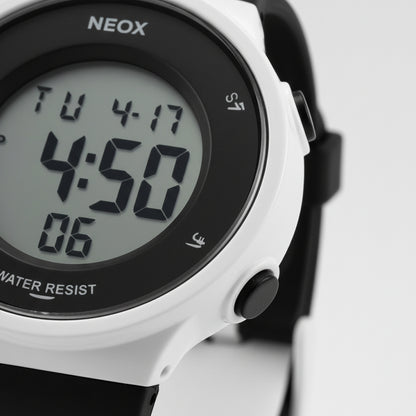 Kids Digital Sports Watch | Black Waterproof LED Watch | Soft Silicone Strap | Multi-Function Display