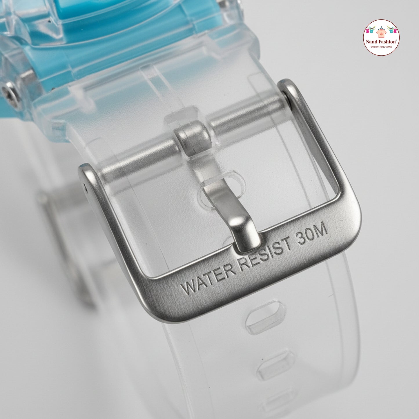 Kids Digital Sports Watch | Transparent Strap | Waterproof 30M | Multi-Function LED Display