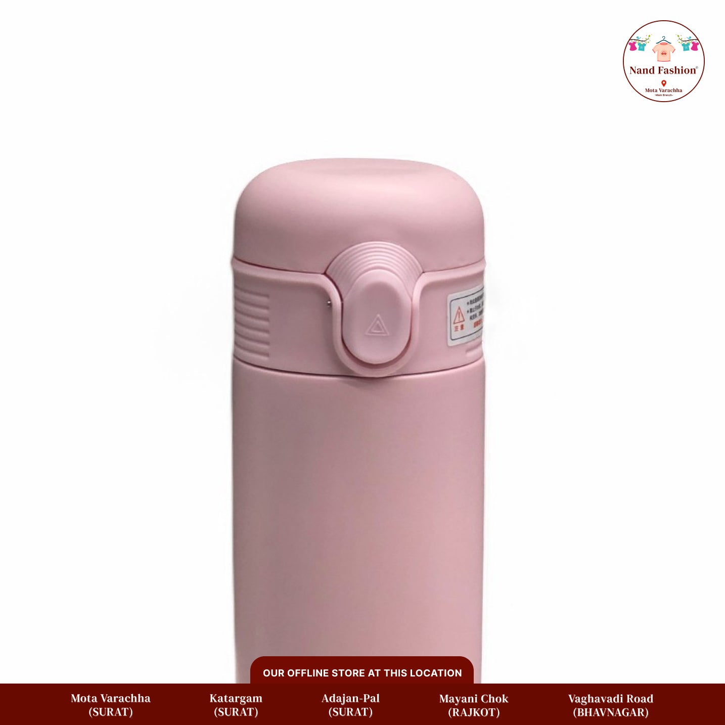 400ml Pink Thermos Stainless Steel Vacuum Flask – Leak-Proof Thermal Water Bottle for Kids and Outdoor Travel