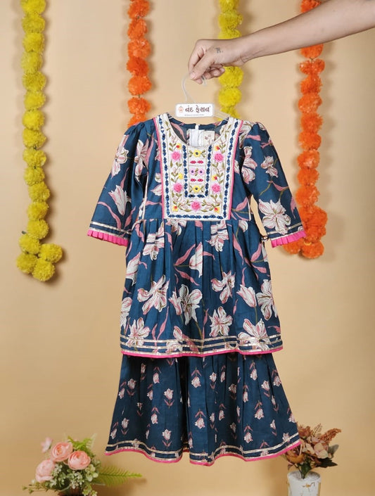 Blue Sharara Pair