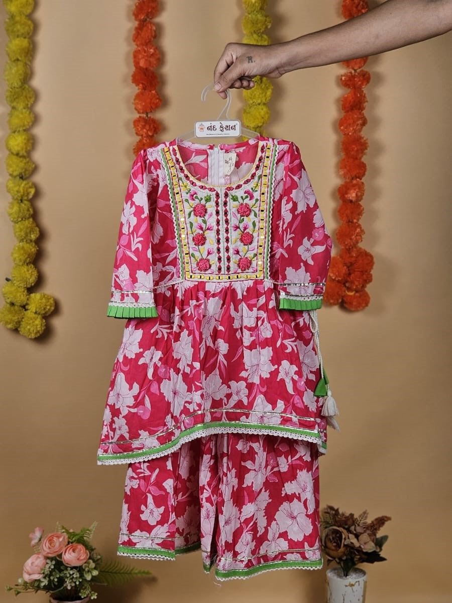 Pink Sharara Pair