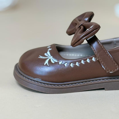 stylish brown baby girl shoe