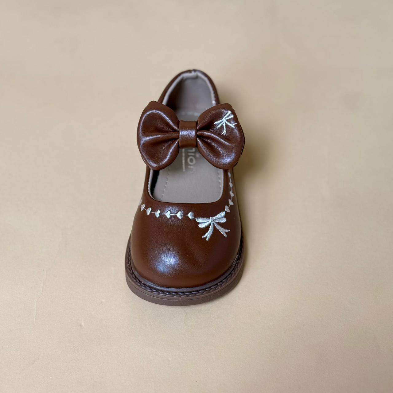 stylish brown baby girl shoe