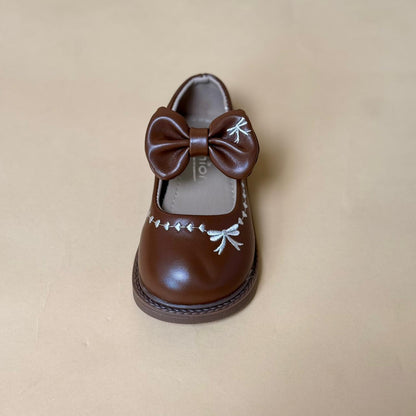 stylish brown baby girl shoe