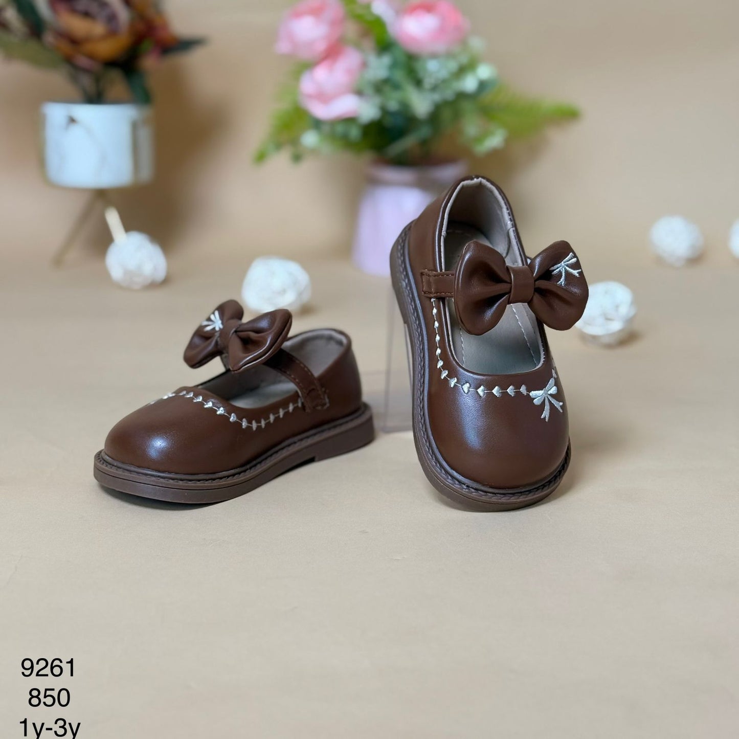 stylish brown baby girl shoe