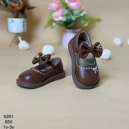 stylish brown baby girl shoe