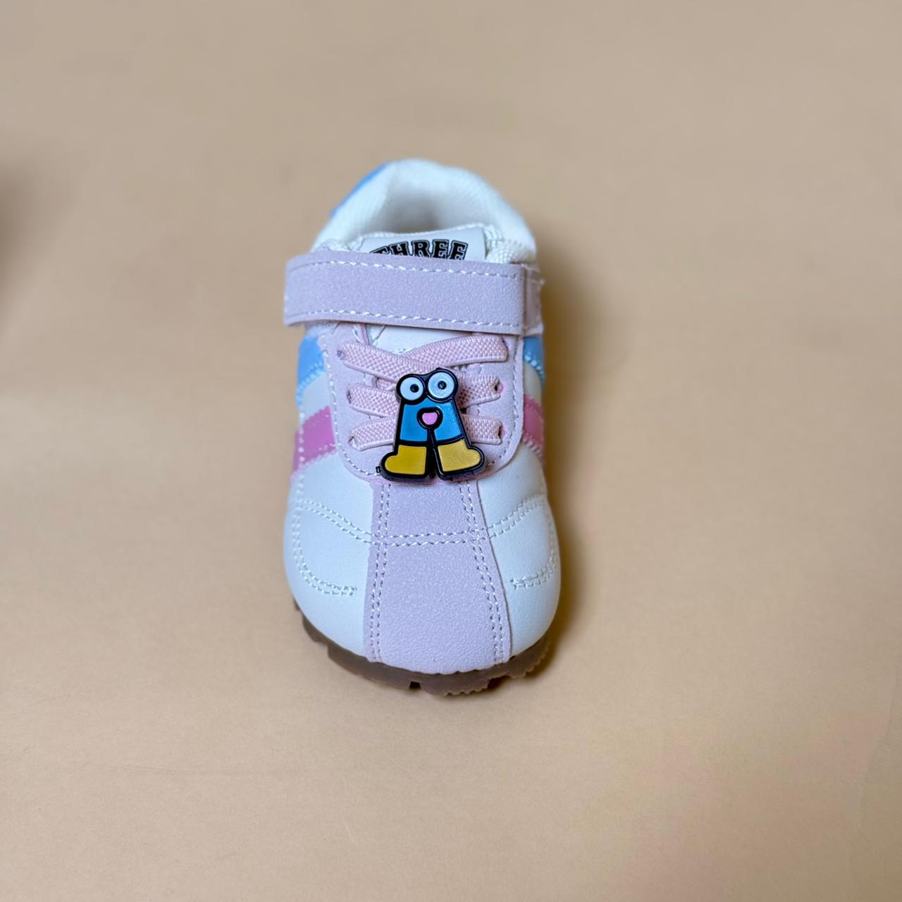 Pink & Blue Stripe Casual Sneakers