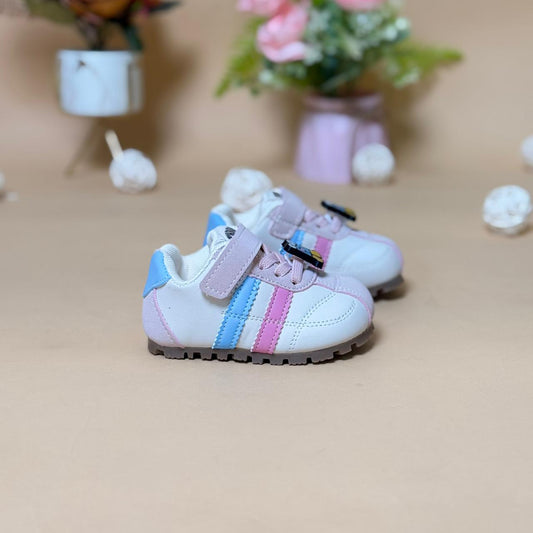 Pink & Blue Stripe Casual Sneakers