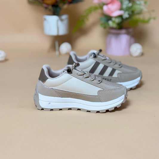 Stylish beige kids sneaker