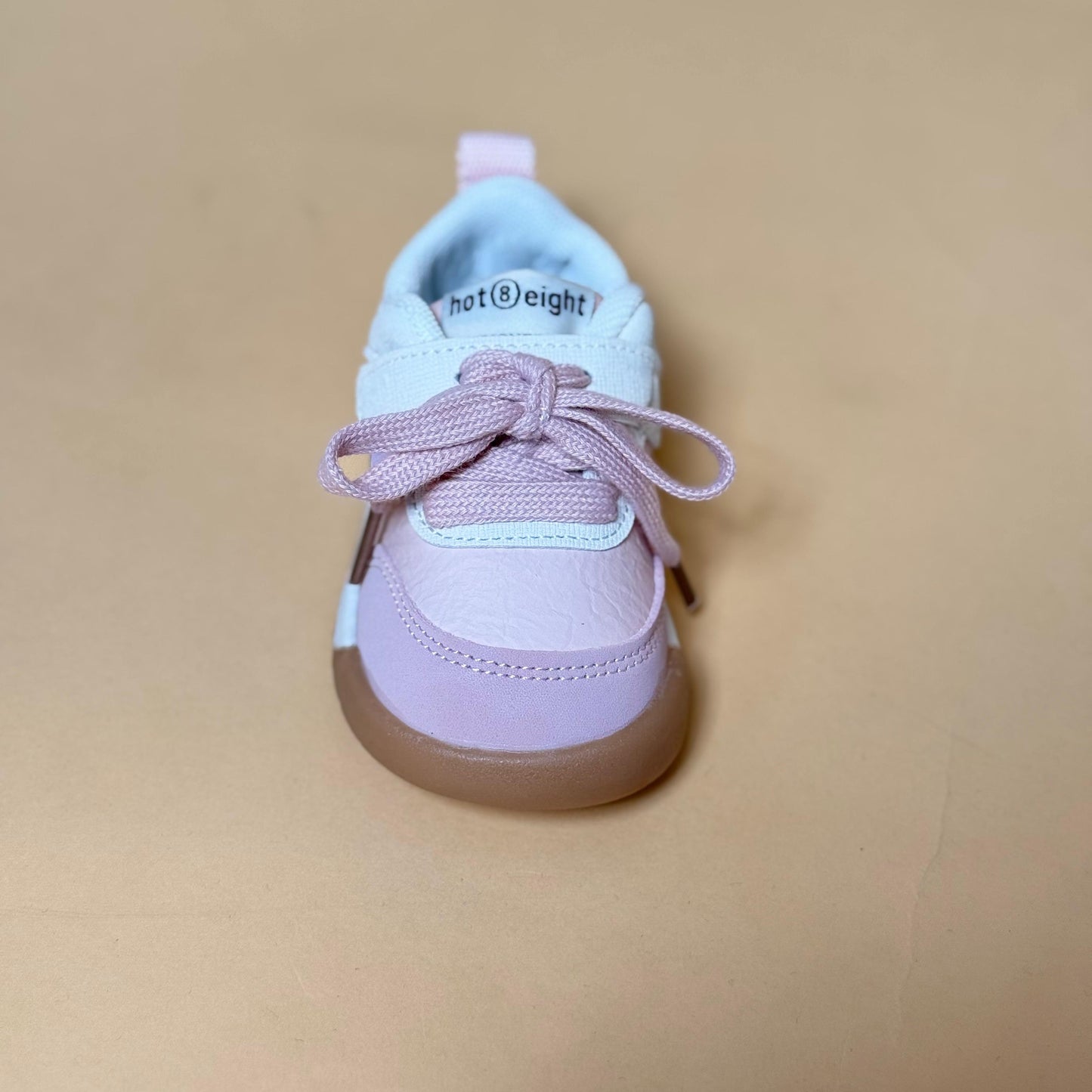 trendy pastel pink kids sneaker