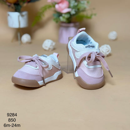 trendy pastel pink kids sneaker