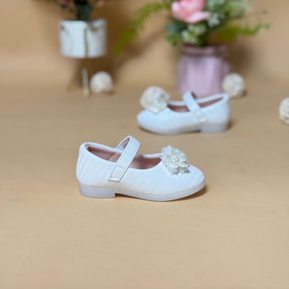 Baby Girl White Floral Shoes