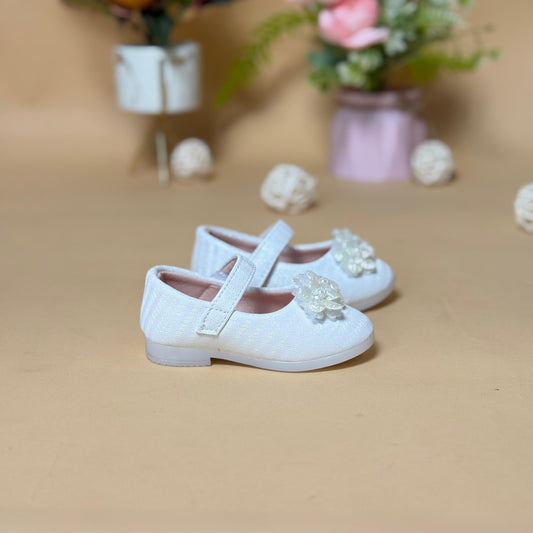 Baby Girl White Floral Shoes