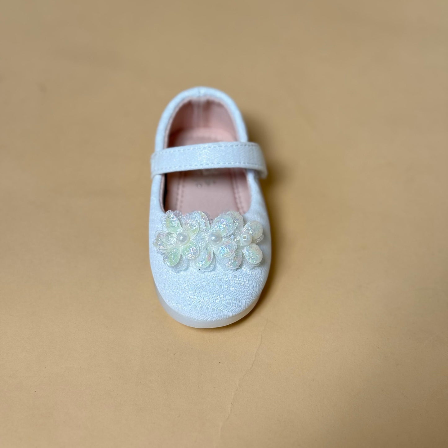 Baby Girl White Floral Shoes