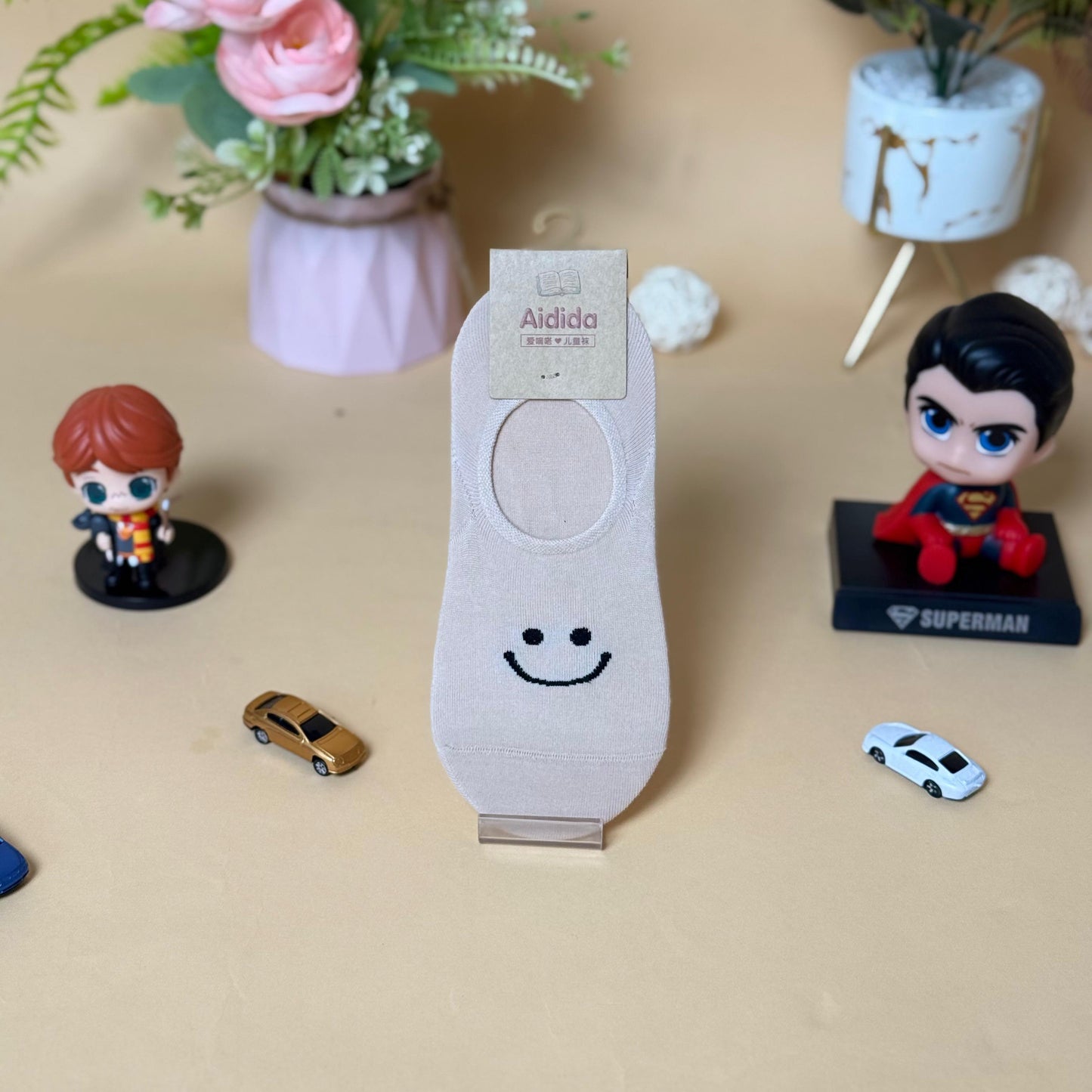 Kids Smiley Loafer Socks