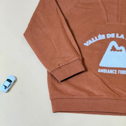 Boys High Neck Brown Sweatshirt