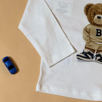 Teddy Basketball Printed Full Sleeve T-Shirt
