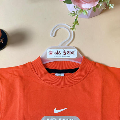 Drop Shoulder Black “Air Max” T-Shirt