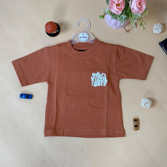 Drop Shoulder "Good Vibes Only" T-Shirt
