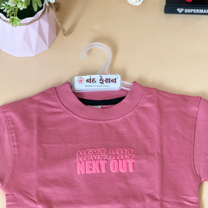 Drop Shoulder"Next Out Astronaut"T-Shirt
