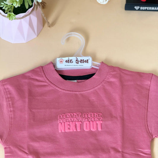 Drop Shoulder"Next Out Astronaut"T-Shirt