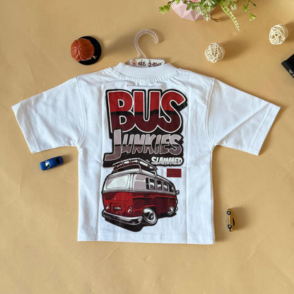 Drop Shoulder “Bus Junkies” T-Shirt