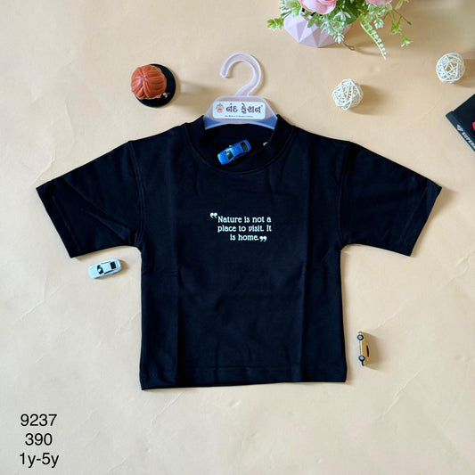 Drop Shoulder"Living with Nature"T-Shirt
