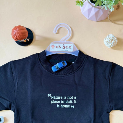 Drop Shoulder"Living with Nature"T-Shirt