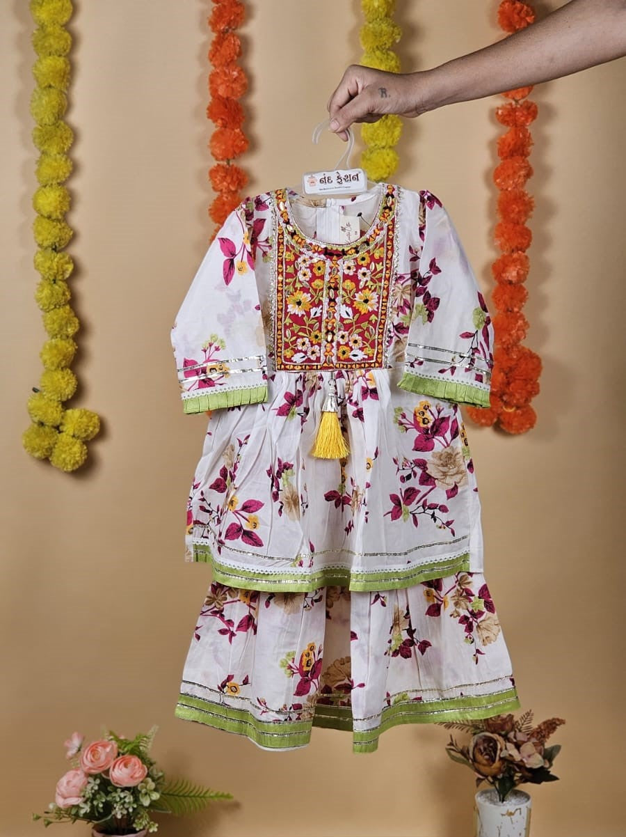 White Sharara Pair